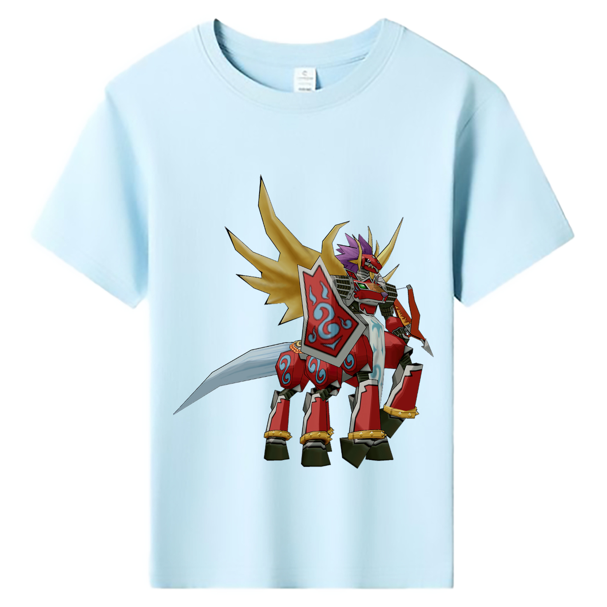 （画像用） Digimon デジタルモンスター/デジモン 綿100％キッズTシャツ（フロントプリント）